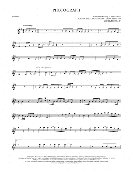 page one of Photograph (Alto Sax Solo)