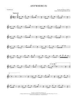 page one of Anywhere Is (Tenor Sax Solo)