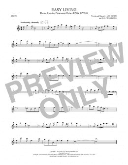 page one of Easy Living (Flute Solo)