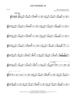 page one of Anywhere Is (Flute Solo)