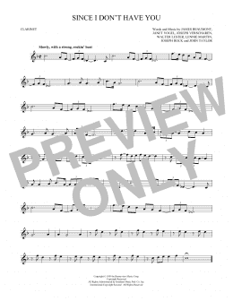 page one of Since I Don't Have You (Clarinet Solo)