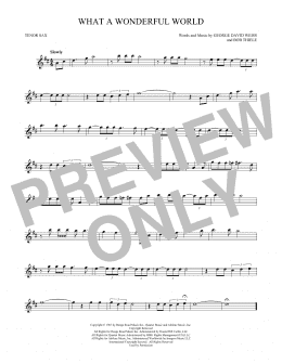 page one of What A Wonderful World (Tenor Sax Solo)