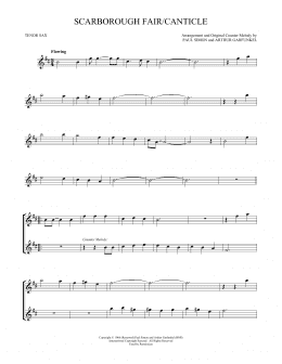 page one of Scarborough Fair/Canticle (Tenor Sax Solo)