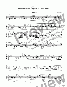 page one of Piano Suite for Right Hand and Baby