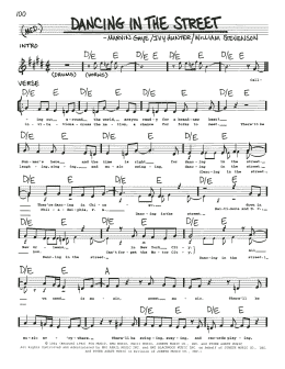 page one of Dancing In The Street (Real Book – Melody & Chords)