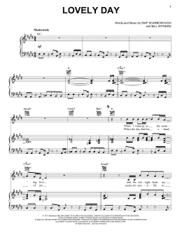 page one of Lovely Day (Piano, Vocal & Guitar Chords (Right-Hand Melody))