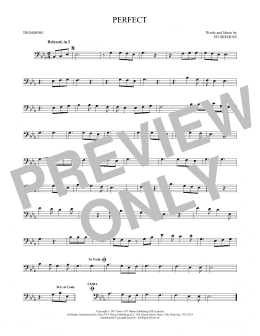 page one of Perfect (Trombone Solo)