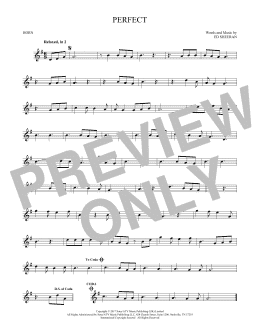 page one of Perfect (French Horn Solo)