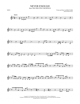 page one of Never Enough (from The Greatest Showman) (French Horn Solo)