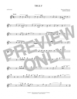 page one of Truly (Alto Sax Solo)