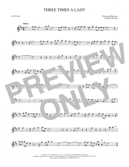 page one of Three Times A Lady (Alto Sax Solo)