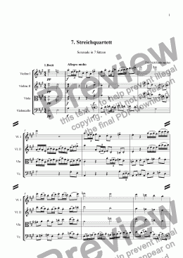 page one of 7. Streichquartett (Serenade)