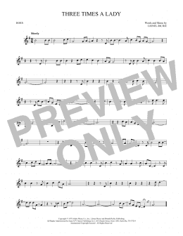 page one of Three Times A Lady (French Horn Solo)