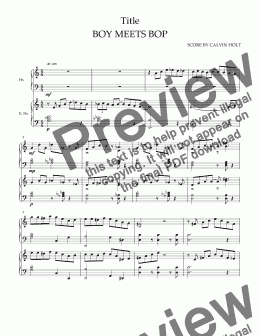 page one of BOY MEET BOP JAZZ STANDARD - Copy