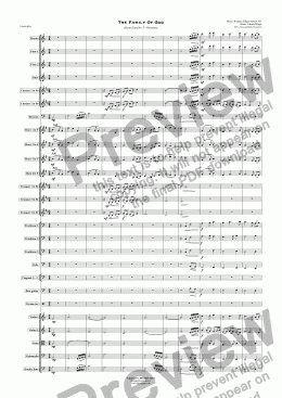 page one of The Family Of God (Hymn Tune No. 5 - Orchestra)