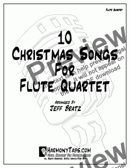 page one of 10 Christmas Songs For Flute Quartet