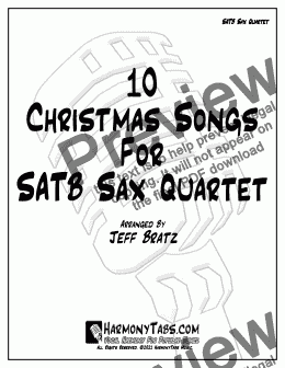 page one of 10 Christmas Songs For SATB Sax Quartet