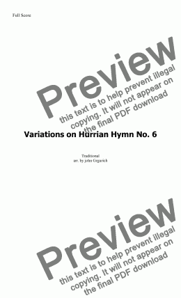 page one of Variations on Hurrian Hymn No. 6