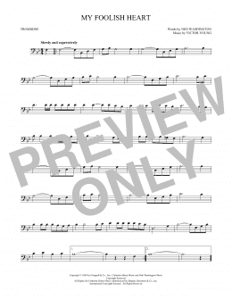 page one of My Foolish Heart (Trombone Solo)