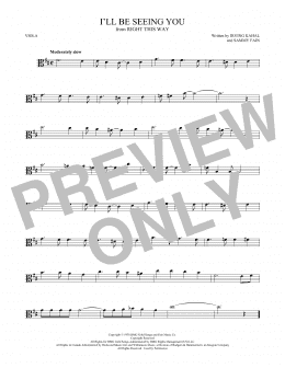 page one of I'll Be Seeing You (Viola Solo)