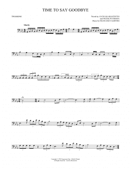 page one of Time To Say Goodbye (Trombone Solo)