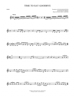 page one of Time To Say Goodbye (French Horn Solo)