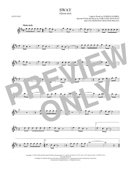 page one of Sway (Quien Sera) (Alto Sax Solo)