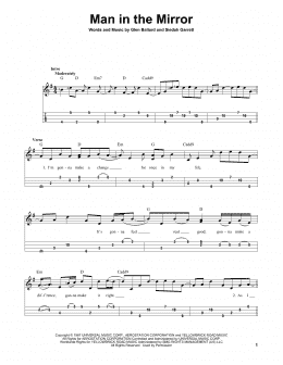 page one of Man In The Mirror (Easy Ukulele Tab)