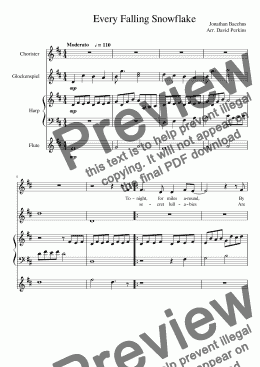 page one of Every Falling Snowflake (for solo chorister)