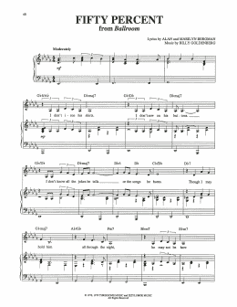 page one of Fifty Percent (from Ballroom) (Piano & Vocal)