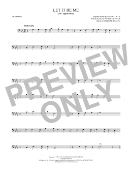 page one of Let It Be Me (Je T'appartiens) (Trombone Solo)