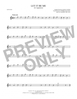 page one of Let It Be Me (Je T'appartiens) (Alto Sax Solo)