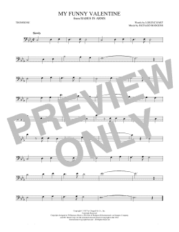 page one of My Funny Valentine (Trombone Solo)