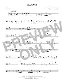 page one of Stardust (Trombone Solo)