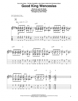 page one of Good King Wenceslas (Guitar Tab)