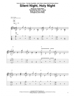 page one of Silent Night, Holy Night (Guitar Tab)