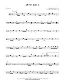 page one of Anywhere Is (Trombone Solo)