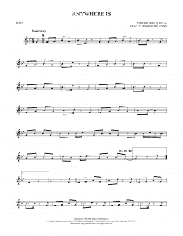 page one of Anywhere Is (French Horn Solo)