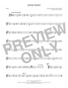 page one of Good Night (French Horn Solo)