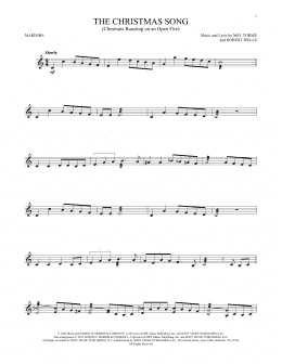 page one of The Christmas Song (Chestnuts Roasting On An Open Fire) (Marimba Solo)