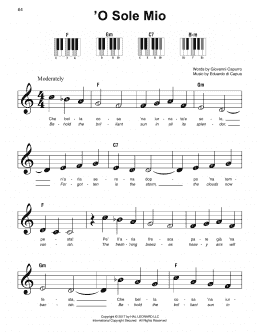 page one of 'O Sole Mio (Super Easy Piano)