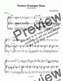 page one of Festive trumpet tune