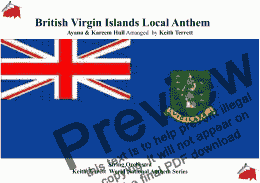 page one of British Virgin Islands Local Anthem  for String Orchestra