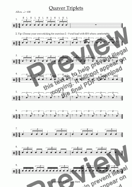 page one of Quaver Triplets