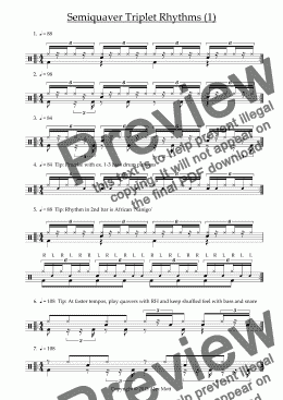 page one of Semiquaver Triplet Rhythms (1)