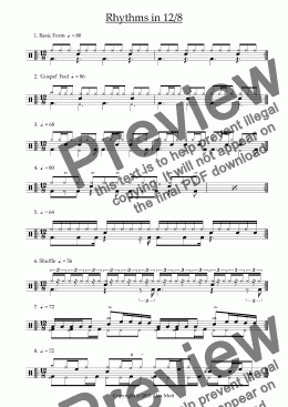 page one of Rhythms in 12/8