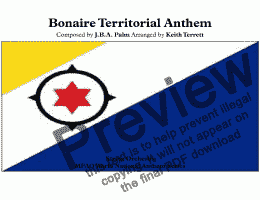 page one of Bonaire Territorial Anthem for  String Orchestra