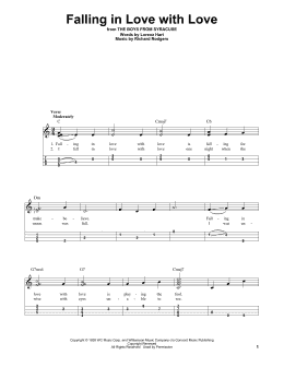 page one of Falling In Love With Love (Easy Ukulele Tab)