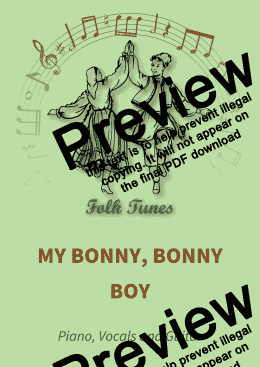 page one of My bonny, bonny boy