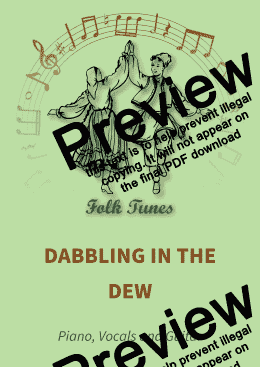 page one of Dabbling in the dew